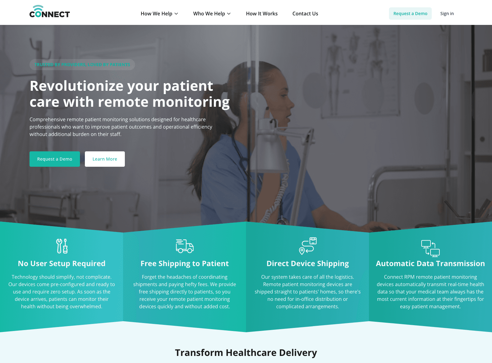 Connect RPM website screenshot