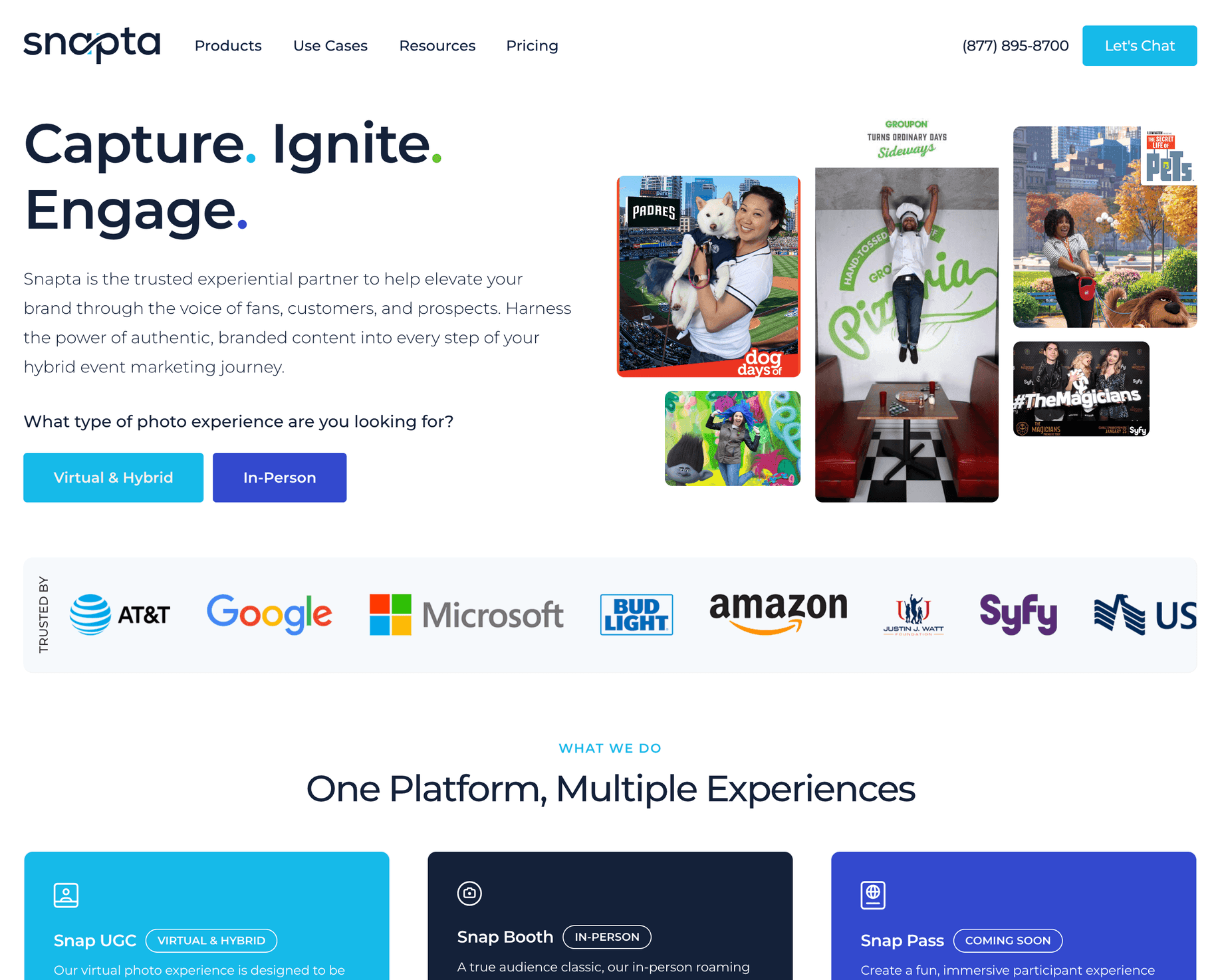 Snapta website screenshot